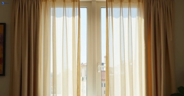 Dull dusty drapes in bexley-north-nsw before professional cleaning